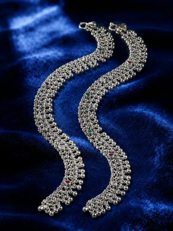 Silver anklet